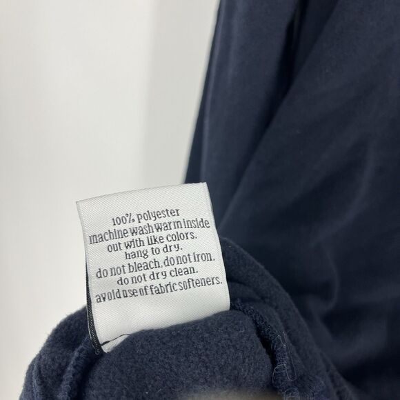 Dudley Stephens Shirt Size Large Navy Cobble Hill Turtleneck Fleece Tunic Top - Picture 9 of 9